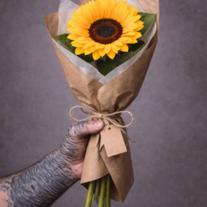 Golden Sunshine – Single Sunflower Bouquet